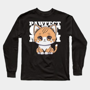 Pawfect Cat Mom Long Sleeve T-Shirt